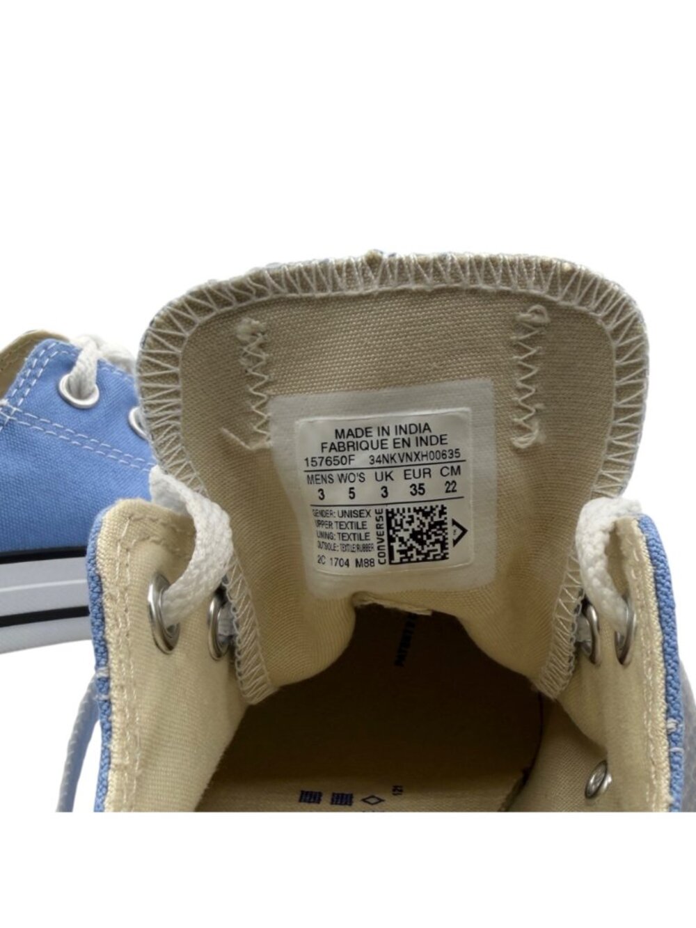 Converse All Star Low Top Lace Up Canvas Pioneer Blue Sneakers (5) - Picture 13 of 15